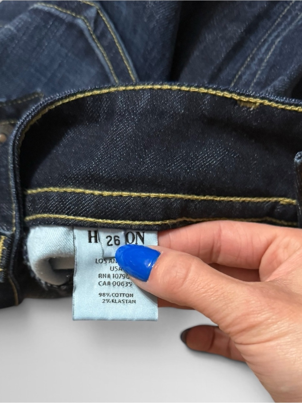 Hudson Signature Flap Pocket Flare Jeans Size 26 Dark Wash USA - Picture 10 of 13